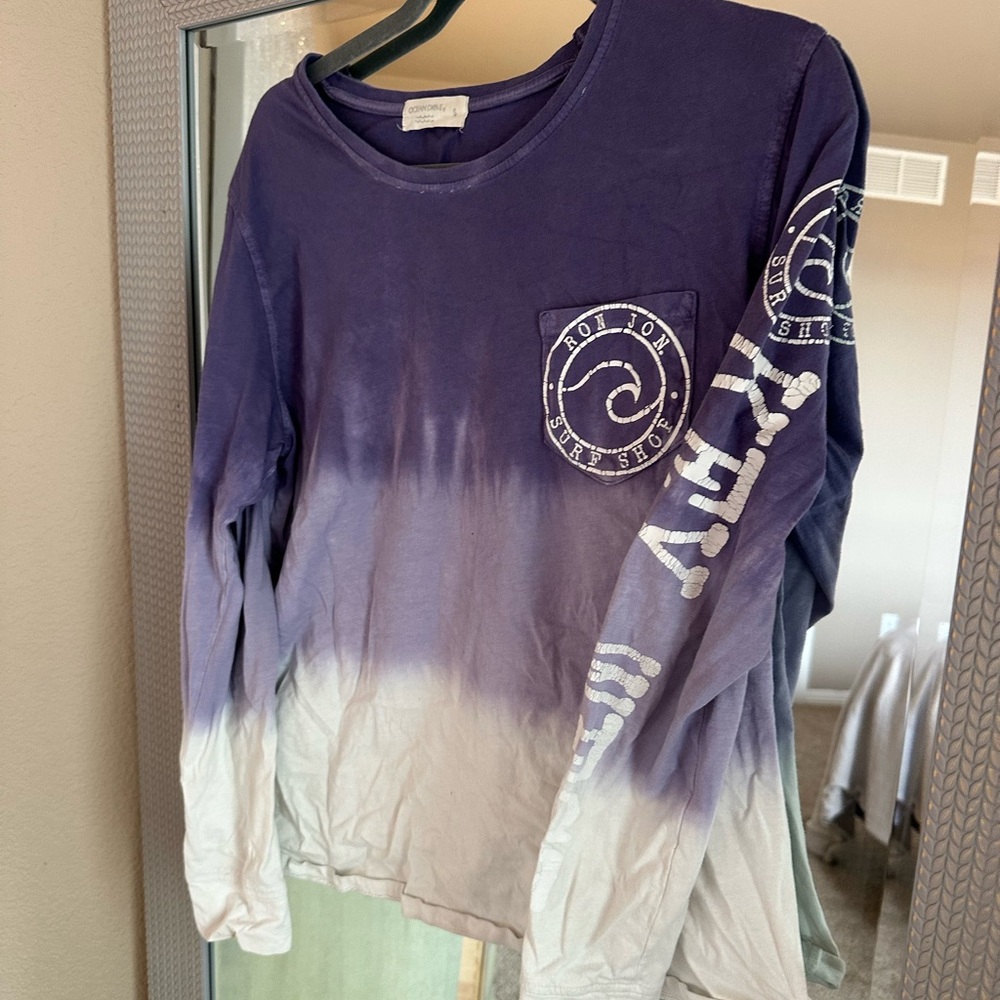 Purple and White Long Sleeve Shirt